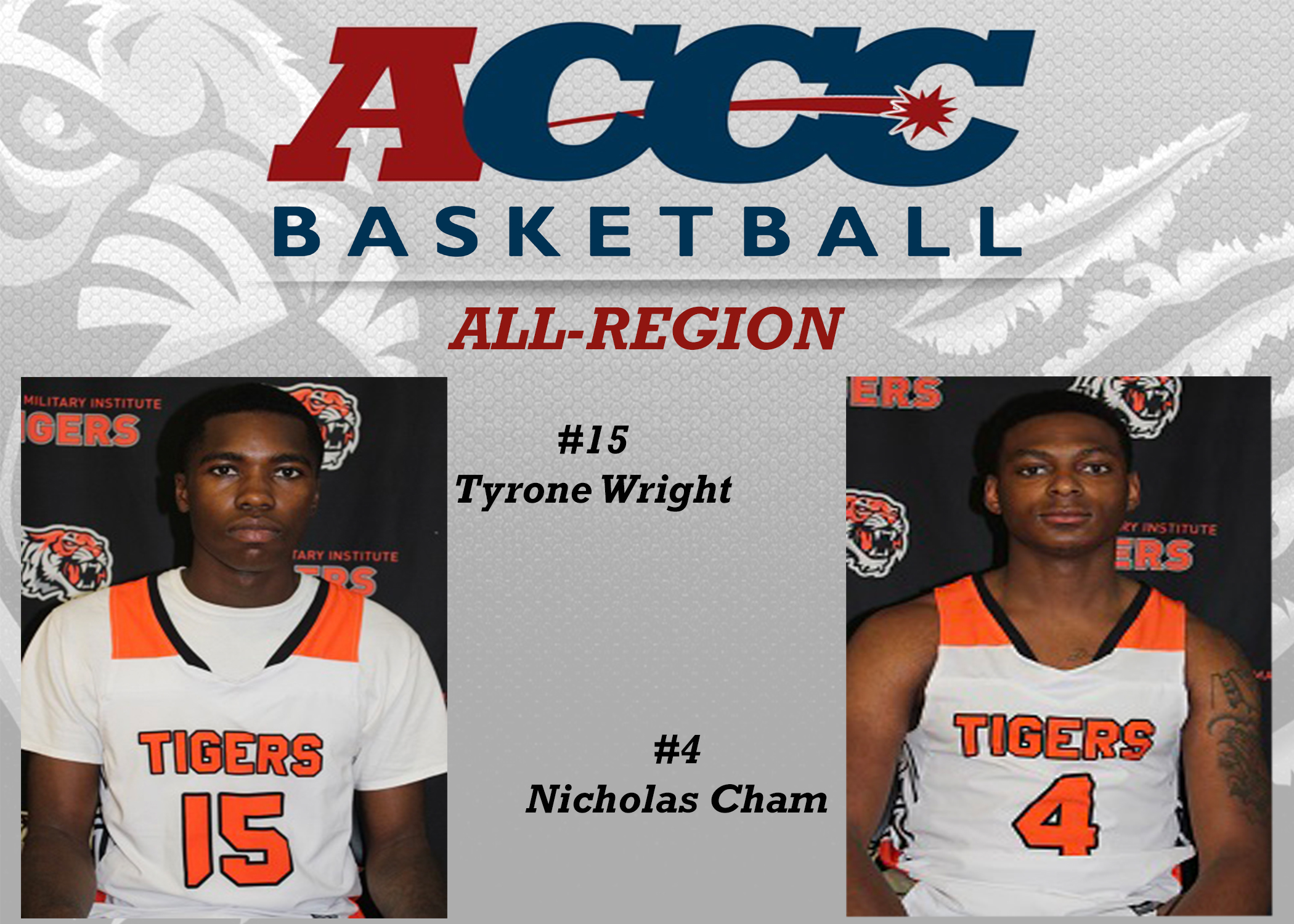 Wright and Cham Named to 2nd Team All-Region