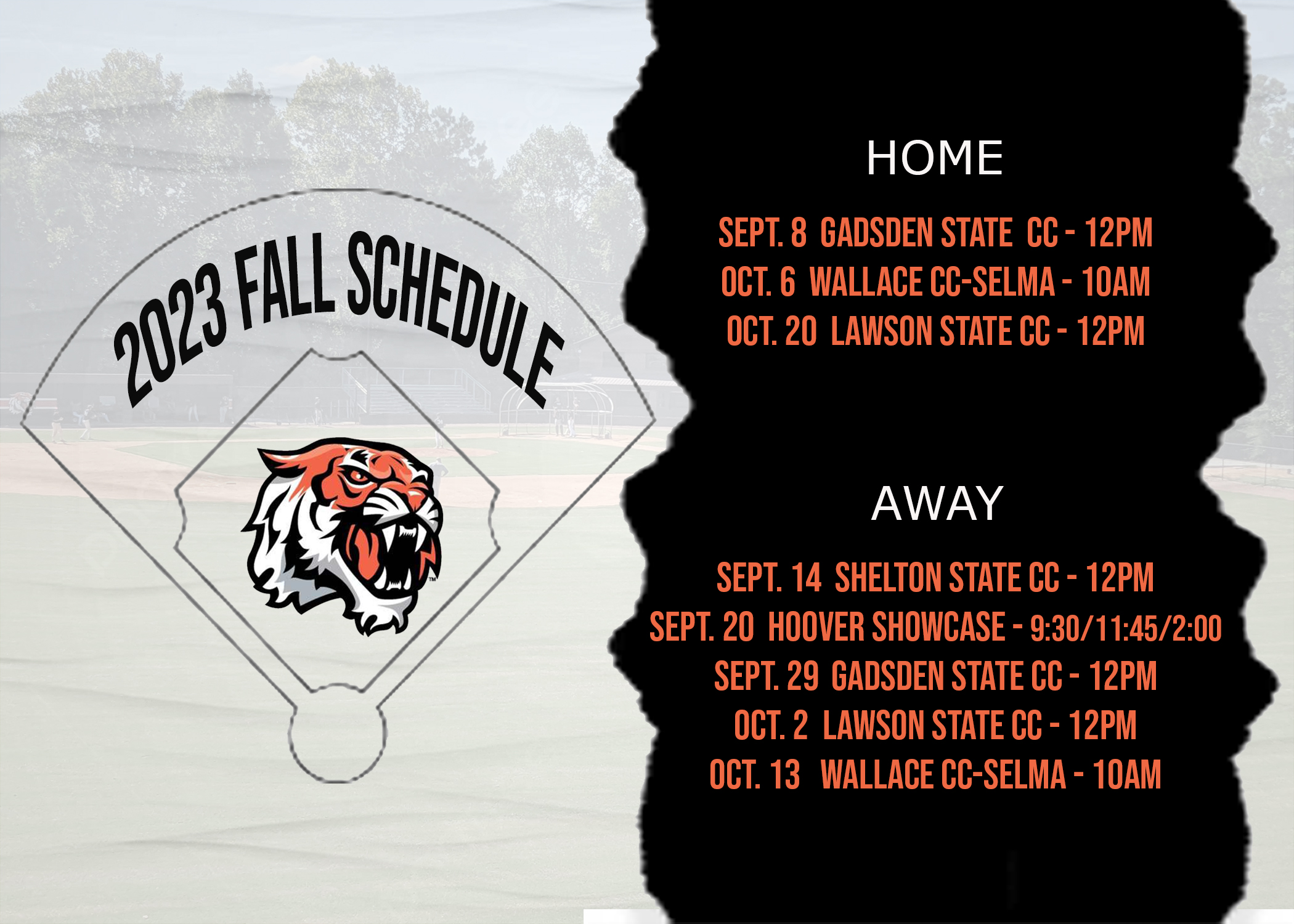 Baseball's Fall Schedule Released