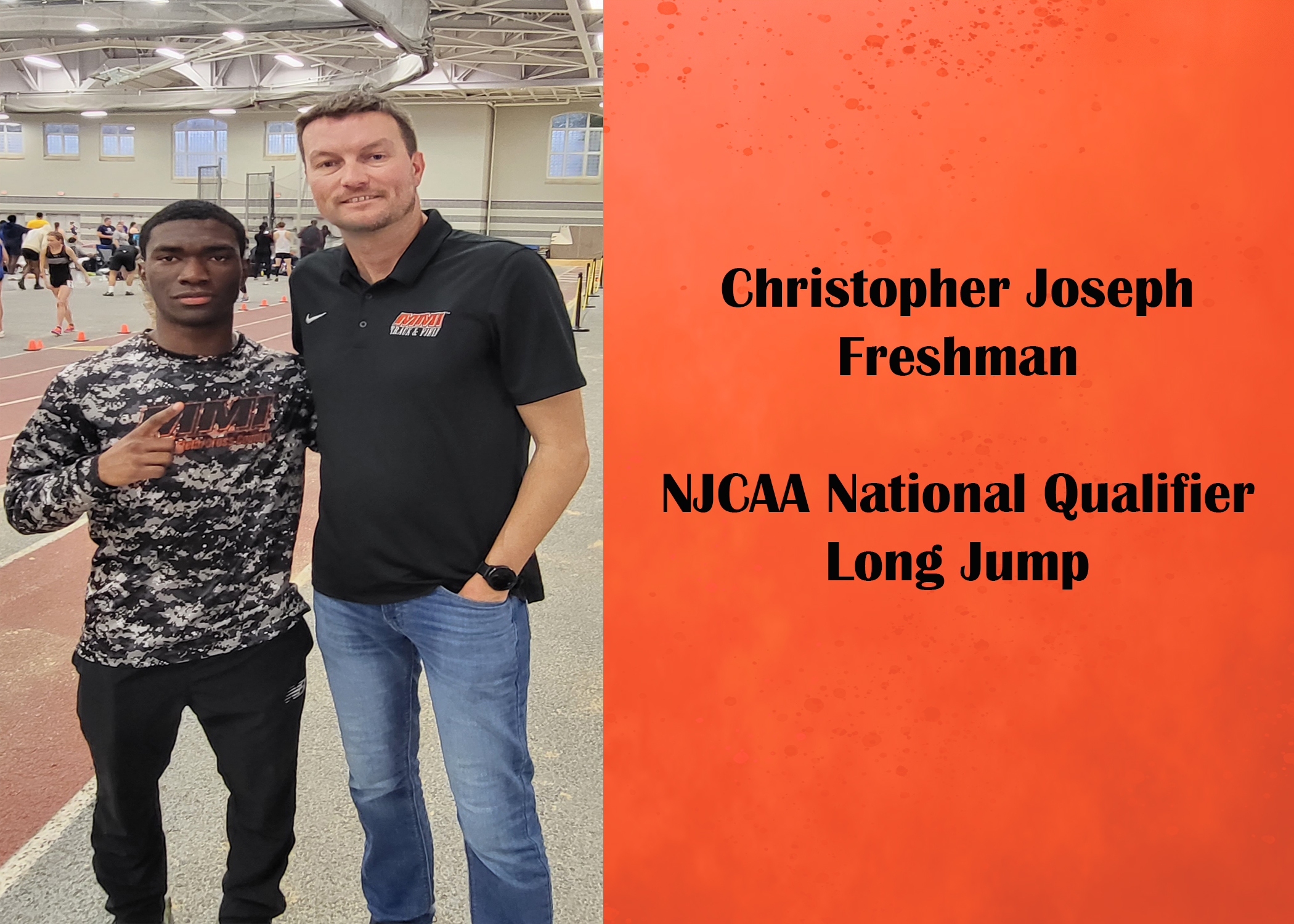 Joseph Qualifies for NJCAA Nationals in Long Jump